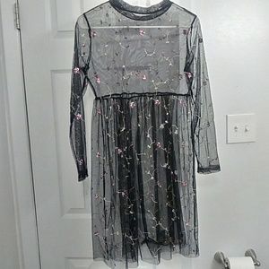 See thru black dress